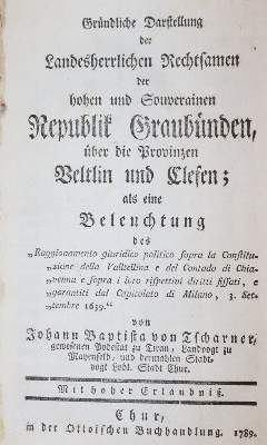 Bild Nr.1: 143-2362 Tscharner,J.B.v.: (Schweiz, Graubünden)