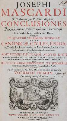 Bild Nr.2: 143-238 Mascardi,J.: (Alte Drucke, Handschriften und Theologie)
