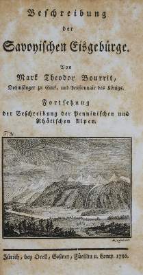 Bild Nr.1: 143-2391 Bourrit,M.T.: (Verschiedene Länder - Geschichte, Alpen und Alpinismus)