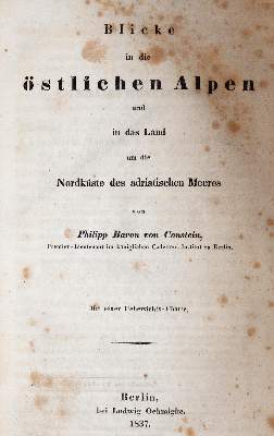 Bild Nr.1: 143-2392 Canstein,P.v.: (Verschiedene Länder - Geschichte, Alpen und Alpinismus)