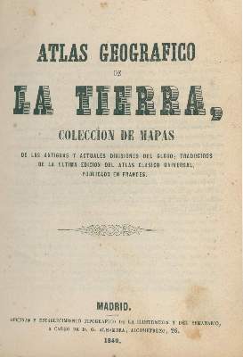 Bild Nr.1: 143-2400 Atlas geografico de la tierra,: (Verschiedene Länder - Geschichte, Atlanten)