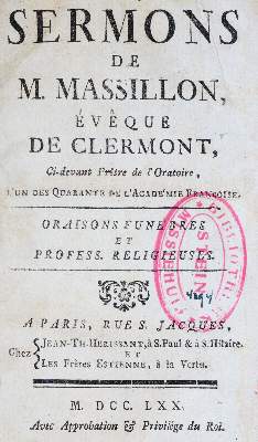Bild Nr.1: 143-241 Massillon,(J.B.).: (Alte Drucke, Handschriften und Theologie)