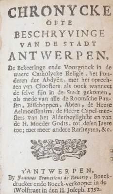 Bild Nr.1: 143-2415 (Roveroy,J.F.de).: (Verschiedene Länder - Geschichte, Benelux, Antwerpen)
