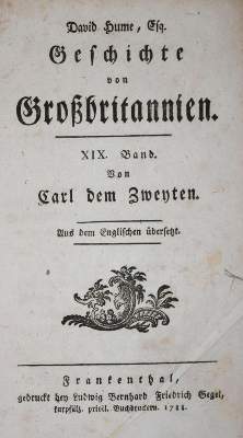 Bild Nr.1: 143-2441 Hume,D.: (Verschiedene Länder - Geschichte, Grossbritannien)