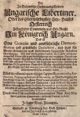Bild Nr.1: 143-2494 Flämitzer,J.N.: (Verschiedene Länder - Geschichte, Ungarn)