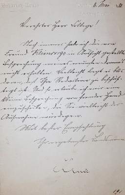 Bild Nr.1: 143-2520 Kruse, Heinrich,: (Autographen)