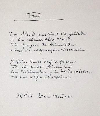 Bild Nr.1: 143-2525 Meurer, Kurt Erich,: (Autographen)