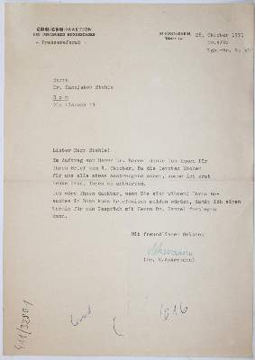 Bild Nr.3: 143-2541 Stehle, Hansjakob.: (Autographen)