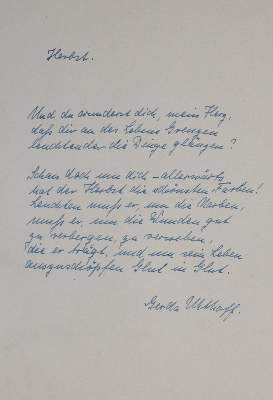 Bild Nr.1: 143-2545 Uhthoff, Gerda,: (Autographen)