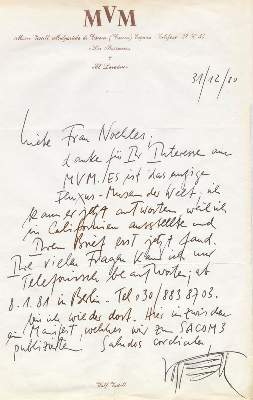 Bild Nr.1: 143-2546 Vostell, Wolf,: (Autographen)