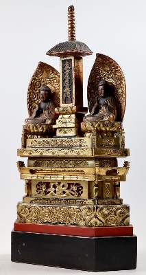 Bild Nr.3: 143-2660 Altar mit zwei Buddhas.: (Asiatika)