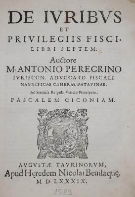 Bild Nr.1: 143-267 Peregrinus (Pellegrini),M.: (Alte Drucke, Handschriften und Theologie)