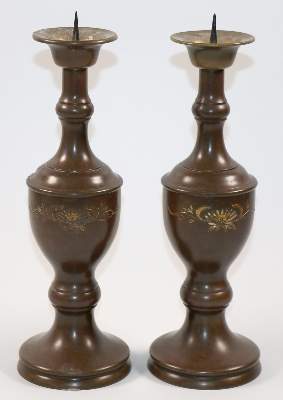 Bild Nr.1: 143-2712 Paar Kerzenleuchter,: (Asiatika)