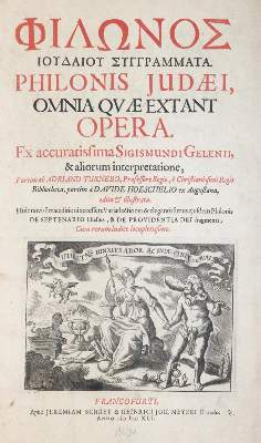 Bild Nr.1: 143-272 Philo Judaeus.: (Alte Drucke, Handschriften und Theologie)