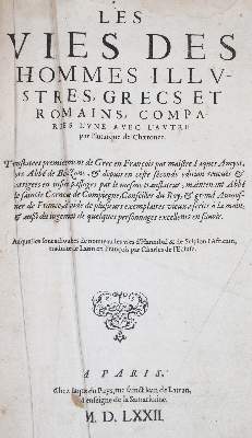 Bild Nr.1: 143-276 Plutarch.: (Alte Drucke, Handschriften und Theologie)