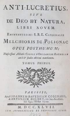 Bild Nr.1: 143-277 Polignac,M.de.: (Alte Drucke, Handschriften und Theologie)
