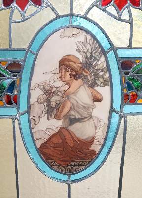 Bild Nr.2: 143-2777 Bedeutender Jugendstil Paravent.: (Möbel)
