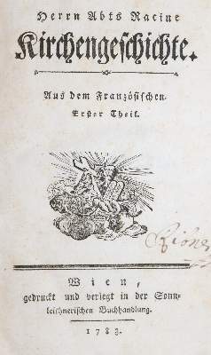 Bild Nr.1: 143-283 Racine,(B.).: (Alte Drucke, Handschriften und Theologie)
