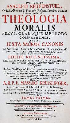 Bild Nr.1: 143-286 Reiffenstuel,A.: (Alte Drucke, Handschriften und Theologie)