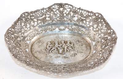 Bild Nr.1: 143-2874 Silberschale mit: (Silber)