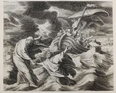 Bild Nr.1: 143-2972 Jesus auf dem See Genezareth.: (Varia, Andachtsbilder)