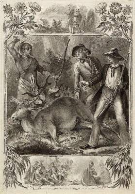 Bild Nr.1: 143-3031 Hirschjagd mit Indianer.: (Varia, Jagd)