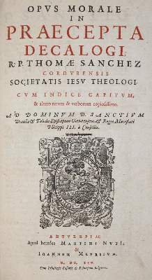 Bild Nr.1: 143-304 Sanchez,T.: (Alte Drucke, Handschriften und Theologie)