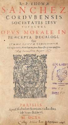 Bild Nr.1: 143-305 Sanchez,T.: (Alte Drucke, Handschriften und Theologie)