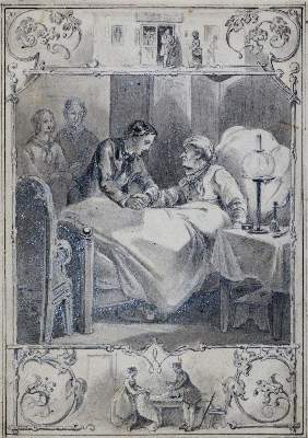 Bild Nr.2: 143-3099 Streit und Versöhnung am Krankenbett.: (Varia)