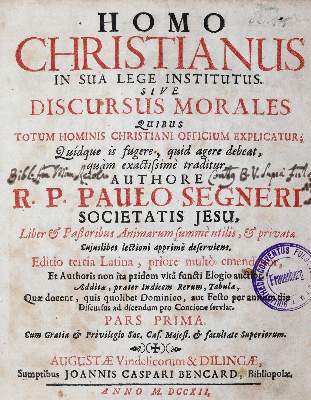 Bild Nr.1: 143-311 Segner,P.: (Alte Drucke, Handschriften und Theologie)