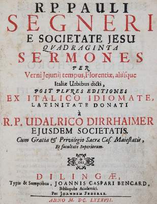 Bild Nr.1: 143-312 Segner,P.: (Alte Drucke, Handschriften und Theologie)