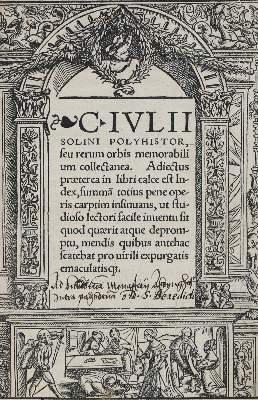 Bild Nr.1: 143-317 Solinus, C. J.: (Alte Drucke, Handschriften und Theologie)