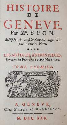 Bild Nr.3: 143-318 Spon,J.: (Alte Drucke, Handschriften und Theologie)