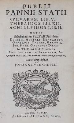 Bild Nr.1: 143-321 Statius,P.P.: (Alte Drucke, Handschriften und Theologie)