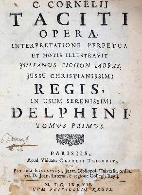 Bild Nr.1: 143-328 Tacitus,C.C.: (Alte Drucke, Handschriften und Theologie)