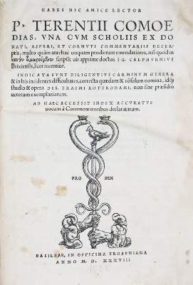 Bild Nr.1: 143-329 Terentius Afer,P.: (Alte Drucke, Handschriften und Theologie)
