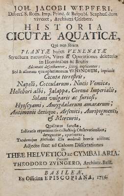 Bild Nr.1: 143-342 Wepfer,J.J.: (Alte Drucke, Handschriften und Theologie)