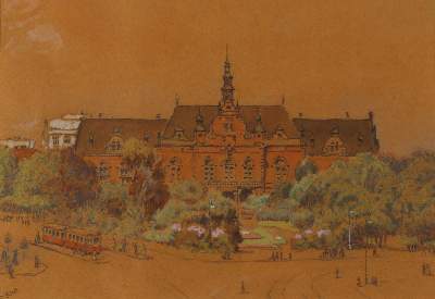 Bild Nr.4: 143-3521 Alpenländisches Bergdorf: (Künstlergraphik)