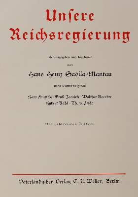 Bild Nr.1: 143-355 Sadila-Mantau,H.H.: (Nationalsozialismus)