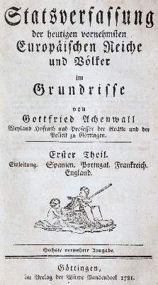 Bild Nr.1: 143-356 Achenwall,G.: (Politik und Staatswissenschaften)