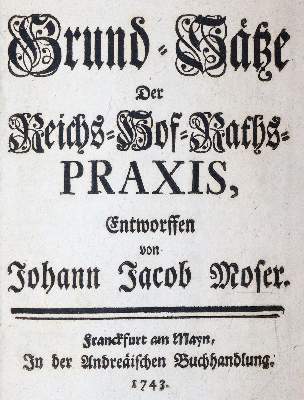 Bild Nr.1: 143-357 Moser,J.J.: (Politik und Staatswissenschaften)
