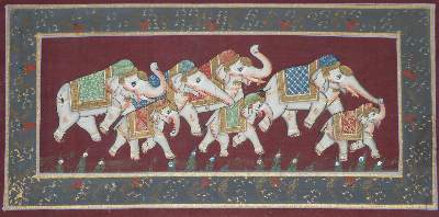 Bild Nr.1: 143-3935 Miniaturmalerei.: (Künstlergraphik, Indien)