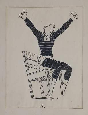 Bild Nr.1: 143-3975 Clown.: (Künstlergraphik, Karikatur)