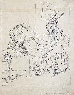 Bild Nr.3: 143-3977 Erquickungen: (Künstlergraphik, Karikatur)