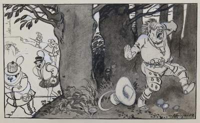 Bild Nr.1: 143-3996 Hengeler, Adolf: (Künstlergraphik, Karikatur)