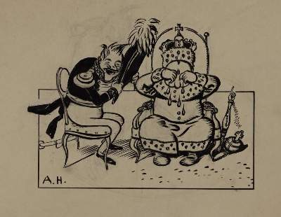 Bild Nr.1: 143-3997 Hengeler, Adolf: (Künstlergraphik, Karikatur)