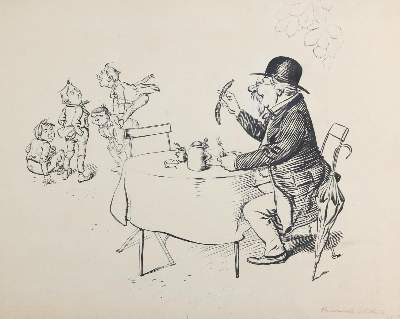 Bild Nr.2: 143-3998 Hengeler, Adolf: (Künstlergraphik, Karikatur)