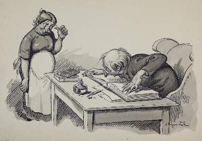 Bild Nr.2: 143-4002 Karikaturen.: (Künstlergraphik, Karikatur)
