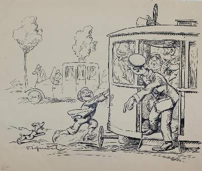Bild Nr.7: 143-4002 Karikaturen.: (Künstlergraphik, Karikatur)