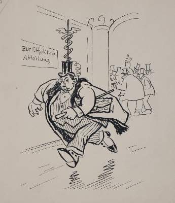 Bild Nr.3: 143-4003 Karikaturen.: (Künstlergraphik, Karikatur)